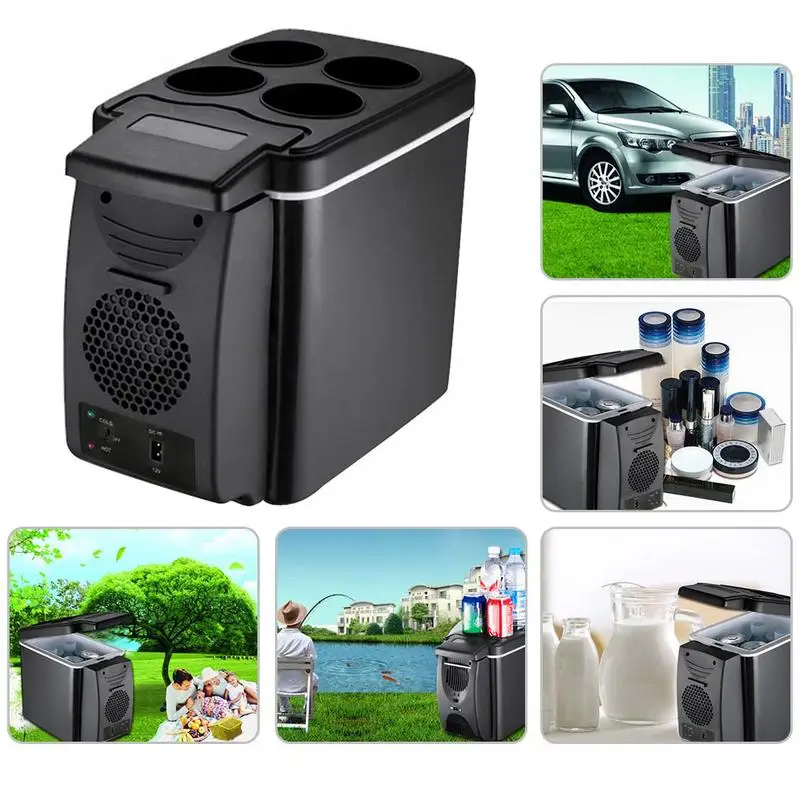 6L Mini Car Frigo Cooler Warmer Portatile Dual-Use Electric Icebox Isolato Cooler Box Auto Freezer Frigorifero Da Viaggio
