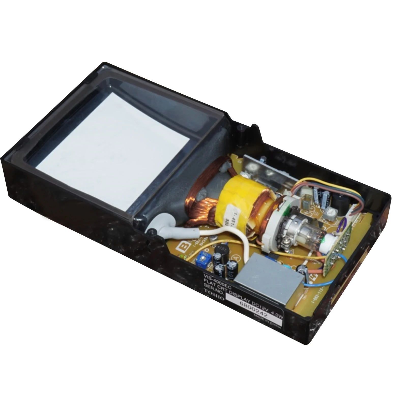 Mini Monitor Crt Da 4 Pollici 12V 4.2W Micro 4 "Crt Monitor Bianco E Nero Schermo Vintage Crt Tubo Elettronico Dell'Immagine