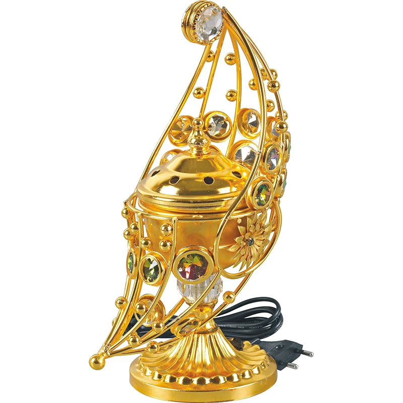 Bruciatori Di Incenso Arabi Incensiere Elettrico Diffusore Bastoncini Di Incenso Portaincenso In Metallo Golden Zen Garden Inciunto Decorazione Domest
