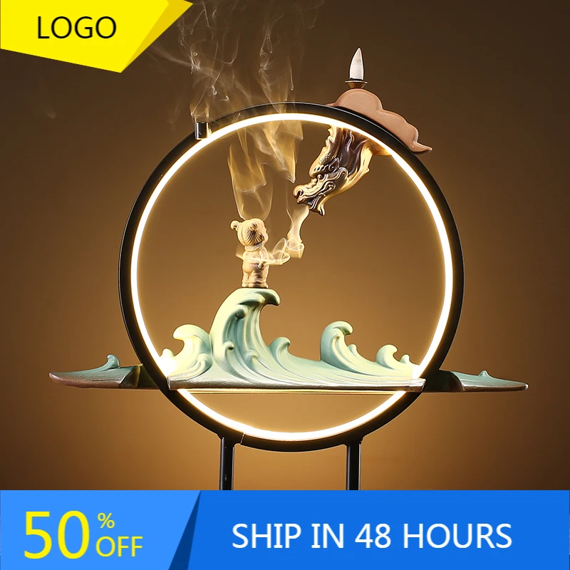 Aroma Diffuser Ceramic Incense Burner Diffuser Zen Electronic Burner Stand Fashionable Office Decor Incienso Quemador Home Decor