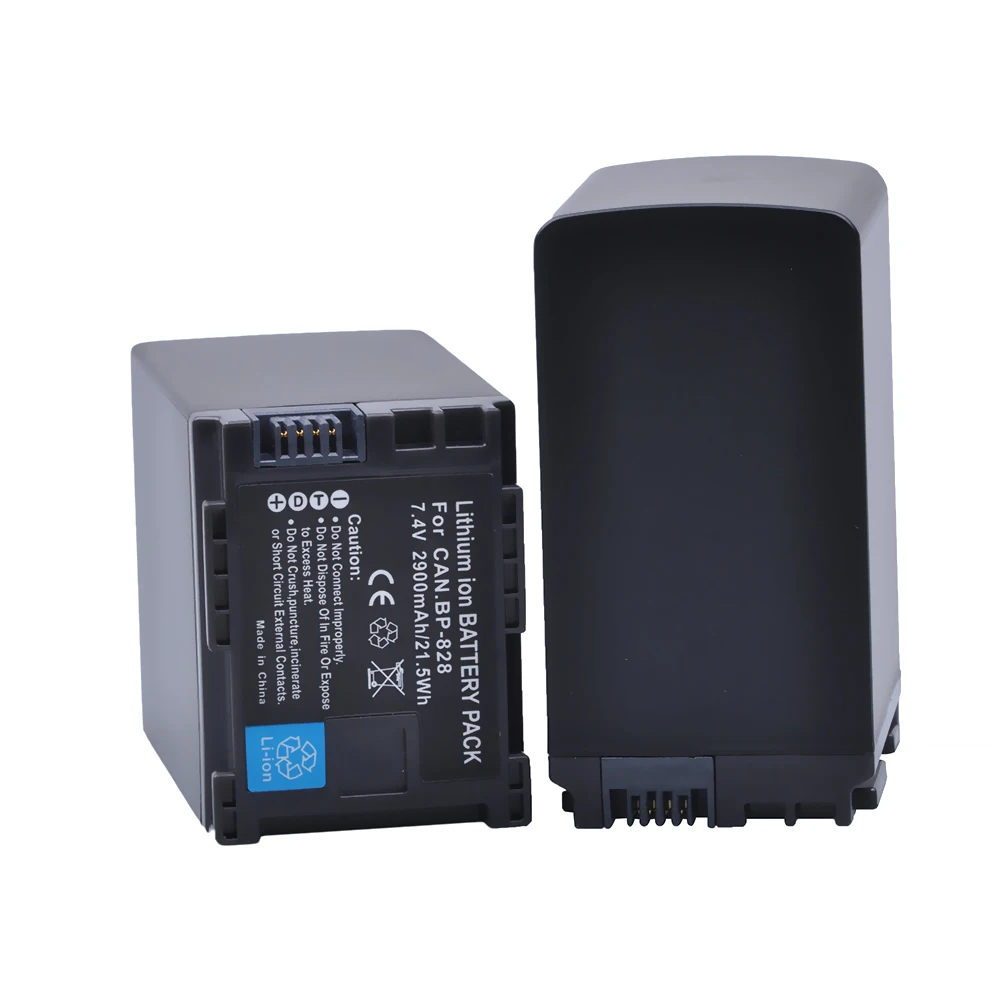 2Pcs 2900Mah Bp-828 Bp 828 Bp828 Batteria Per Canon Hfm300 Hfm30 Hfg30 Hfg10 Hfm40 Hfm400 Hfs30 Hf20 Hg20 G30 G40 Xa20 Xa25