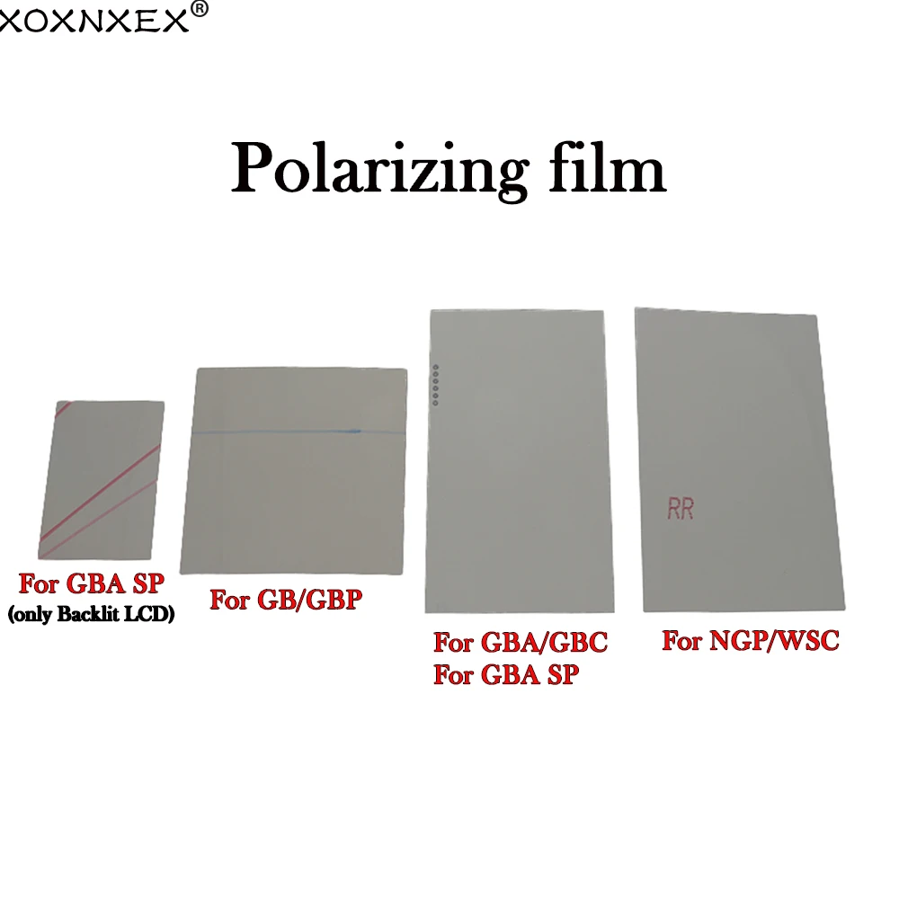 5Pcs Schermo Di Gioco Polarizzatore Schermo Retroilluminato Modifica Parte Pellicola Polarizzante Per Gb Gba Sp Evidenzia Gbc Gba Wsc Gba Sp Ngpc
