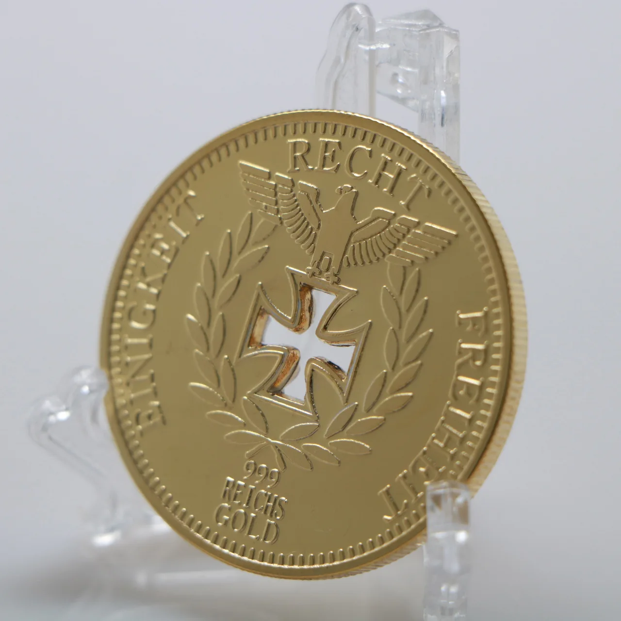 Moneta Decorativa Emblema Commemorativo Placcato Oro 1888 Croce Cava Moneta Commemorativa Imitazione Ferro Croce Medaglia Regalo