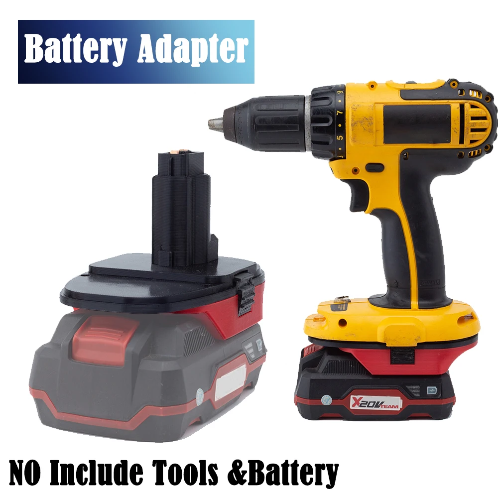 Convertitore Adattatore Batteria Per Parkside X20V Lithium To Per Dewalt Nickel Battery Power Drill Tool (Batterie Non Incluse)