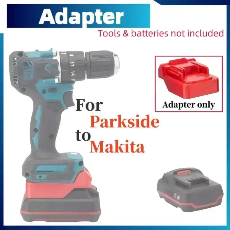 Adattatore Per Batterie Parkside Per Il Team Parkside 20V Con Il Convertitore Dell'Adattatore Makita (Batterie E Strumenti Non Sono Inclusi)