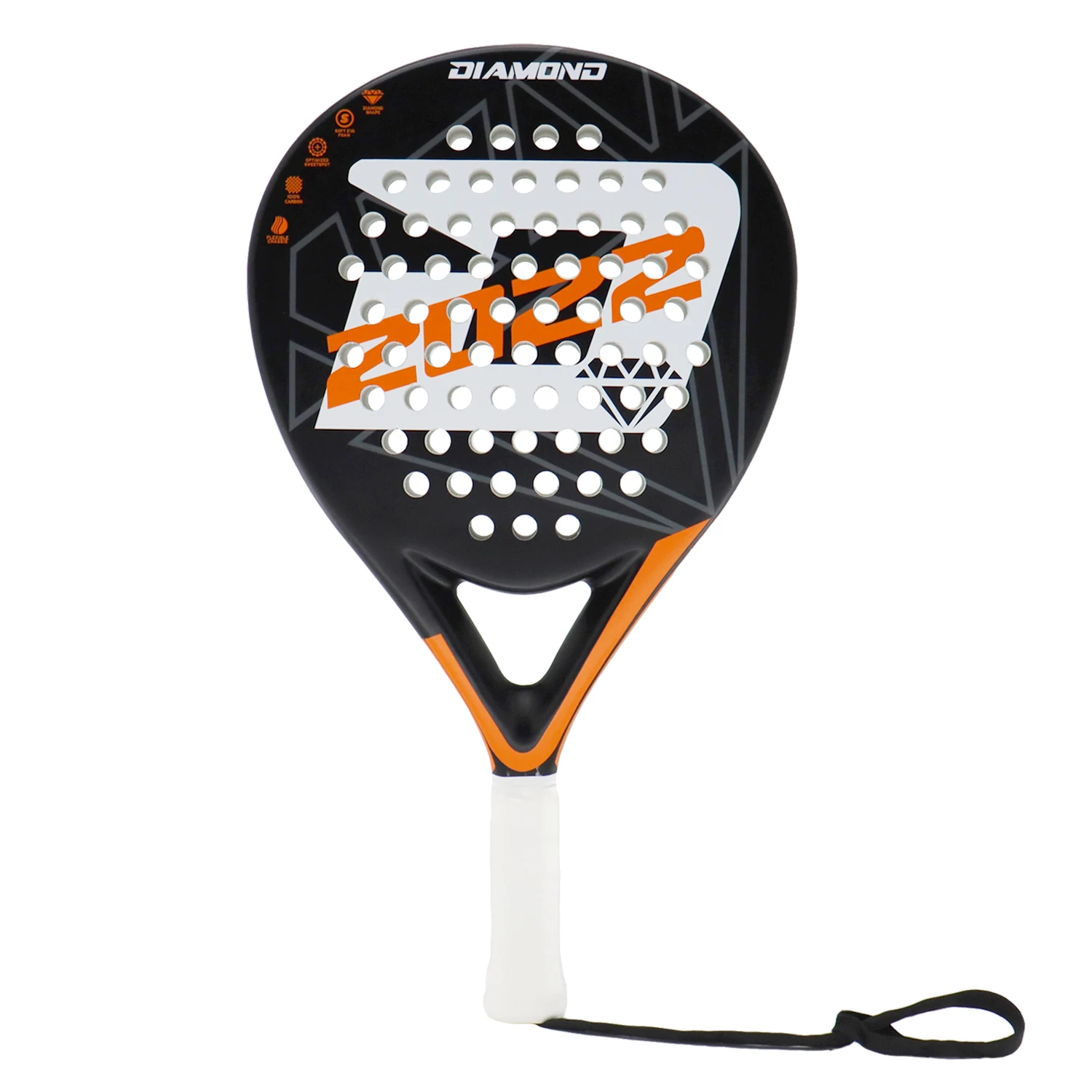 Racchetta Da Padel In Fibra Di Carbonio Piena Con Impugnatura Morbida In Schiuma Eva Ad Alto Equilibrio Per Giocatori Principianti E Intermedi Padel R