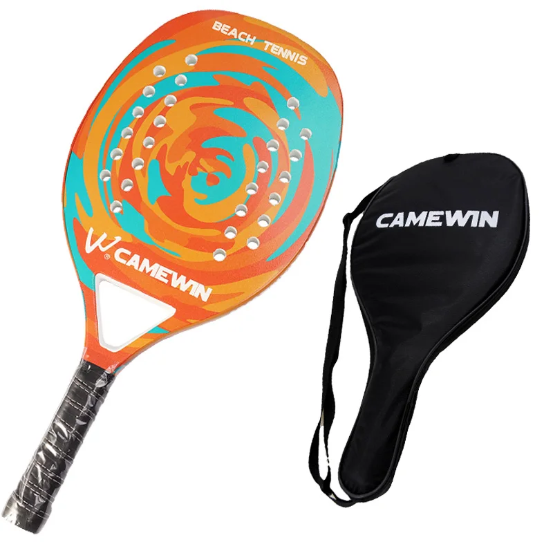 Nuovo Adulto Unisex Completo In Fibra Di Carbonio Professionale Beach Tennis Racchetta Da Competizione Allenamento Paddle Cricket Bat Kit Con Copertur