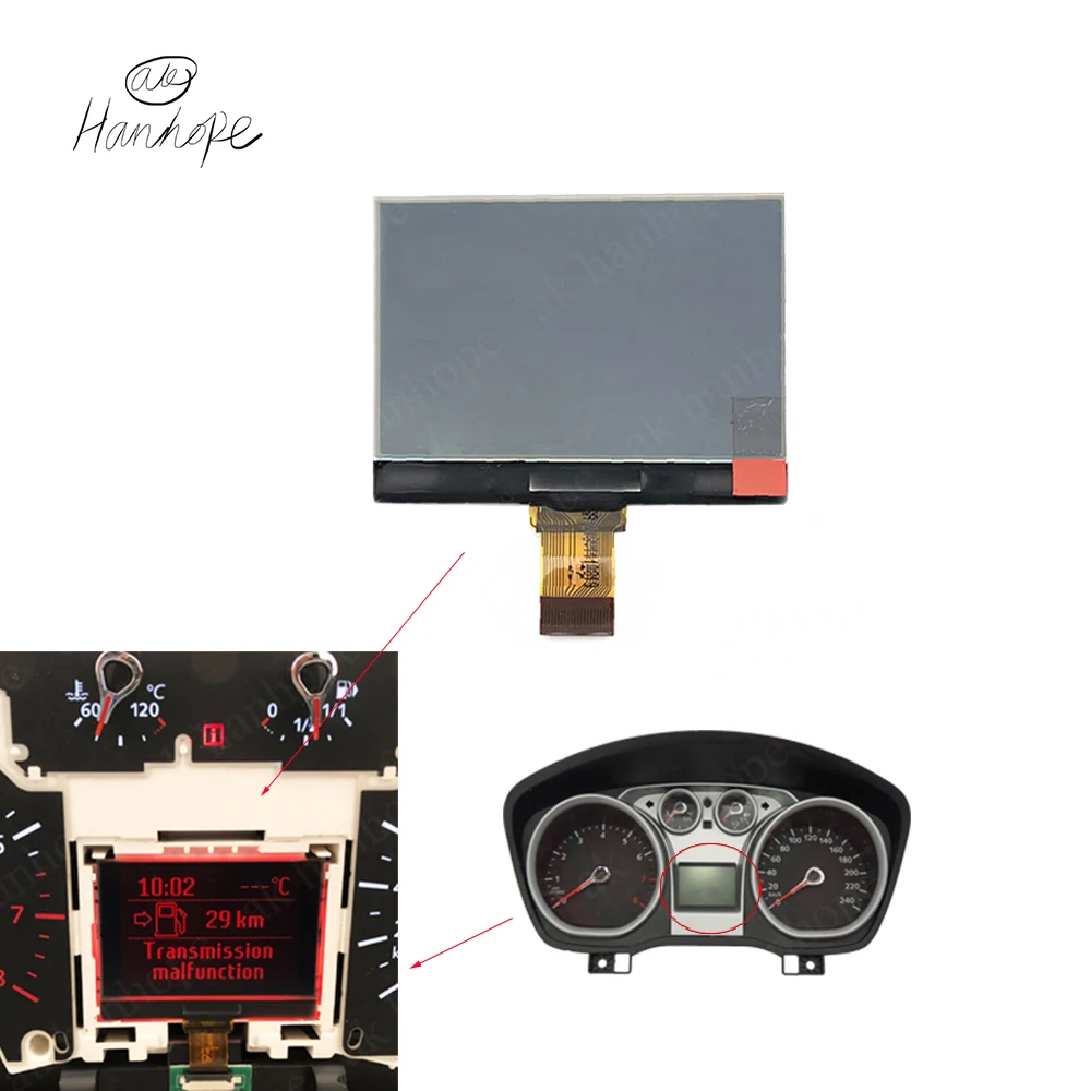 Per Ford Focus Display Lcd Sostituzione Del Quadro Strumenti Vdo Dashboard C-Max Galaxy Kuga 2008-2011 Pixel Repair