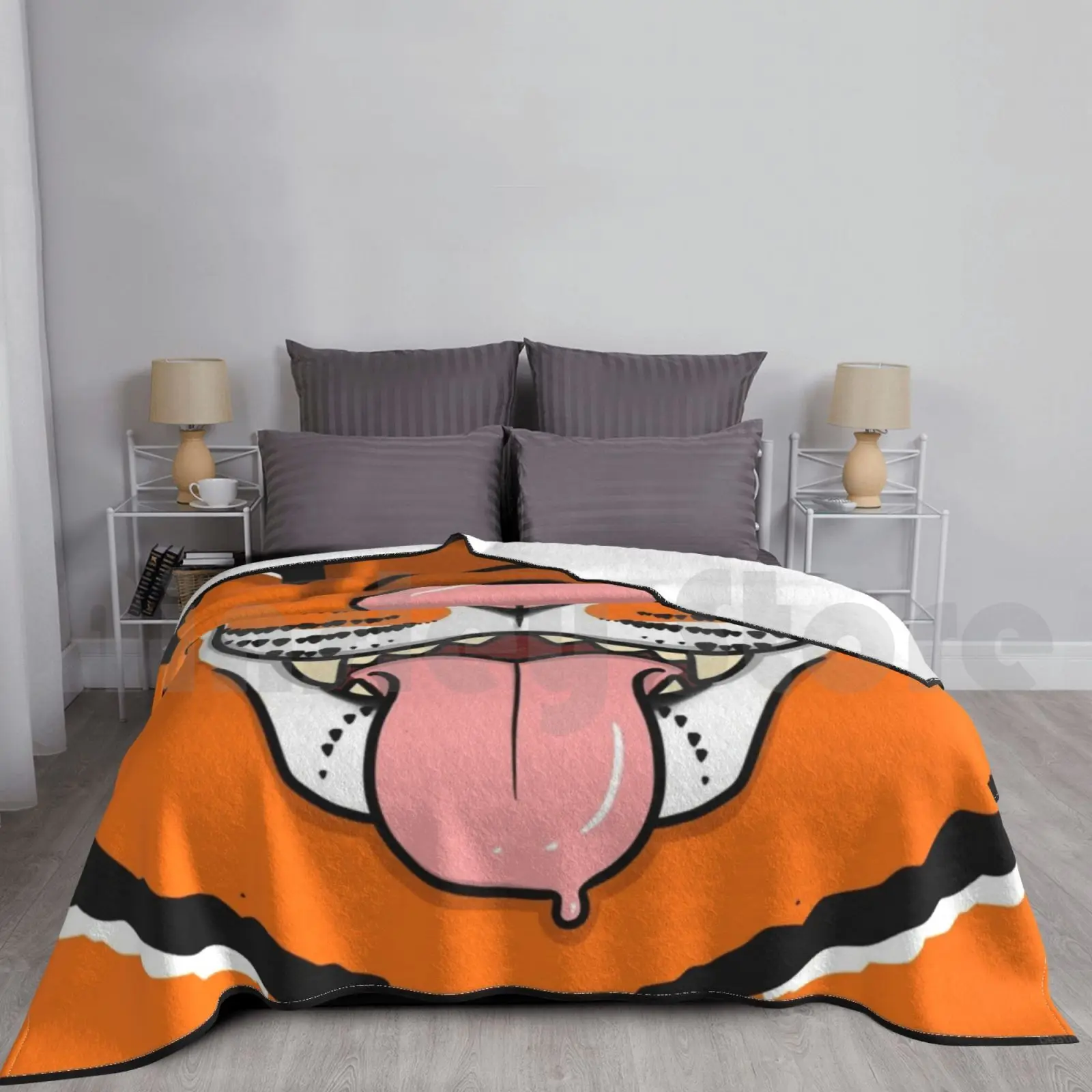 Tiger Coperta Super Soft Luce Calda Sottile Animale Mostro Sorriso Sciocco Cartone Animato Tigre Re Tigre Netflix Gatto Carino