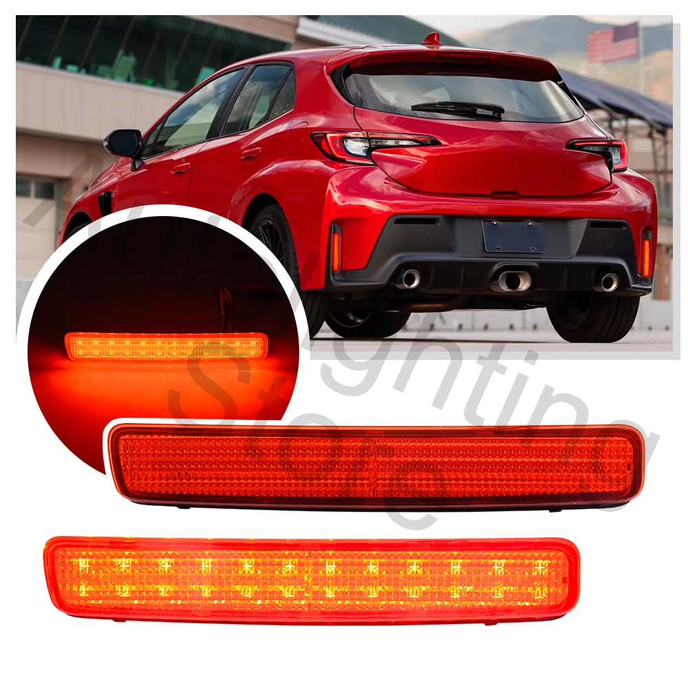 2X Led Paraurti Posteriore Reflecter Light Fanale Posteriore Freno Per Toyota Prius + 2012-2020 Prius V C Toyota Yaris Cross 2021 +