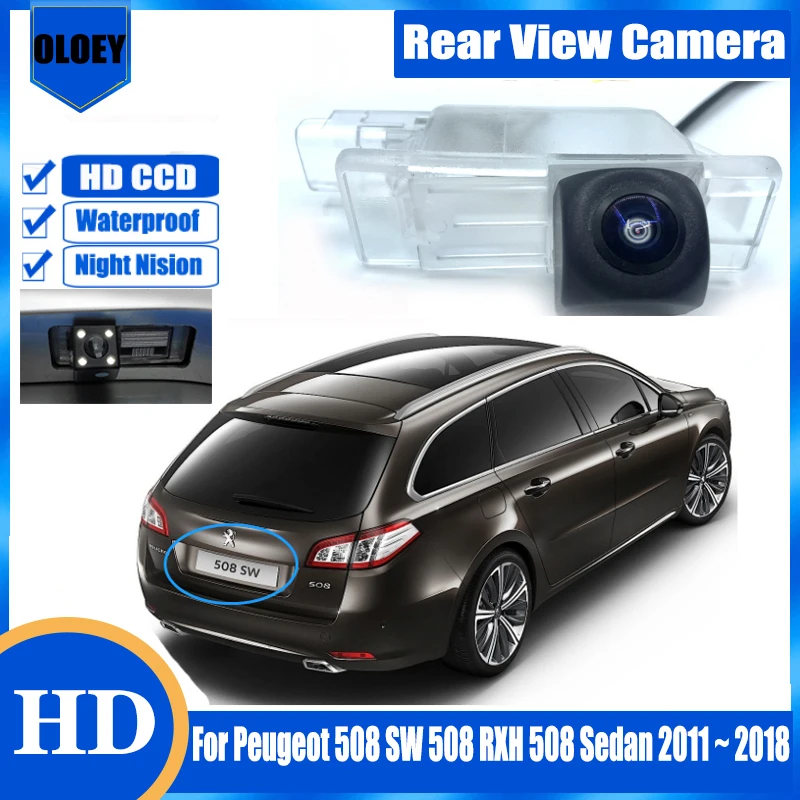 Telecamera Per Retromarcia Per Peugeot 508 Sw 508 Rxh 508 Sedan 2011 ~ 2018 Telecamera Di Retromarcia Per Parcheggio Di Backup Telecamera Per Targa