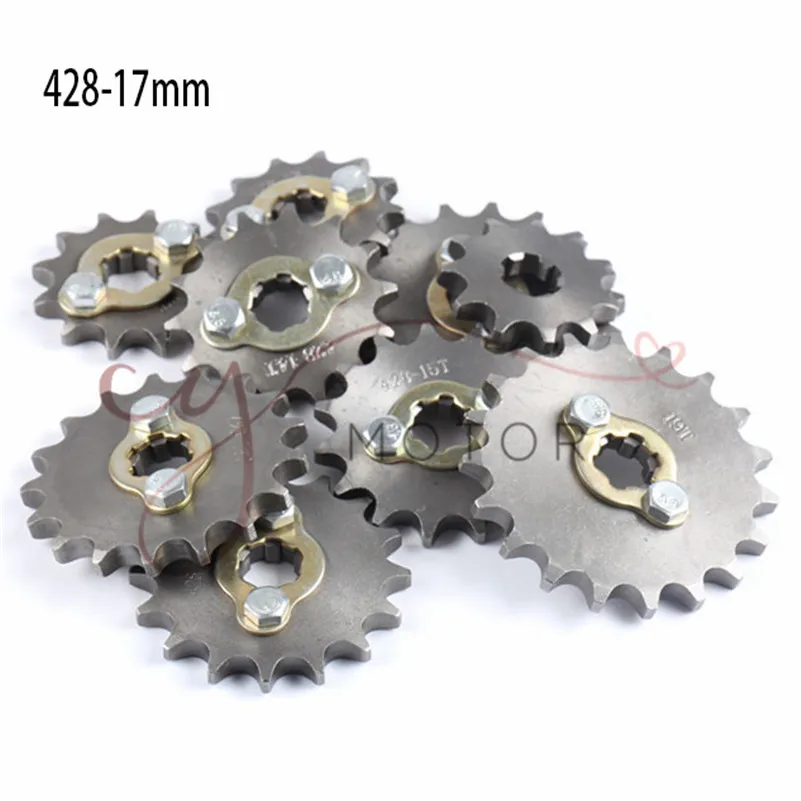 428 10-19 Dente 17Mm Pignone Motore Anteriore Per Stomp Ycf Upower Dirt Pit Bike Atv Quad Go Kart Ciclomotore Buggy Scooter Moto