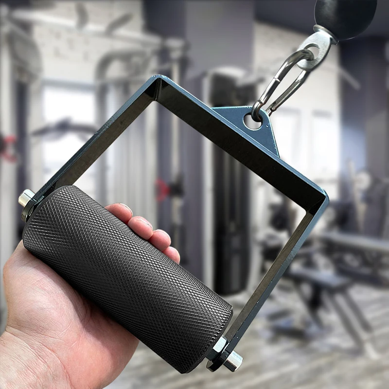 Lat Pull Down Bar Pulley Cable Machine Gym Handle Attachment Fitness Arm Wrestling Workout Deadlift D Shape Hand Grip Equipment