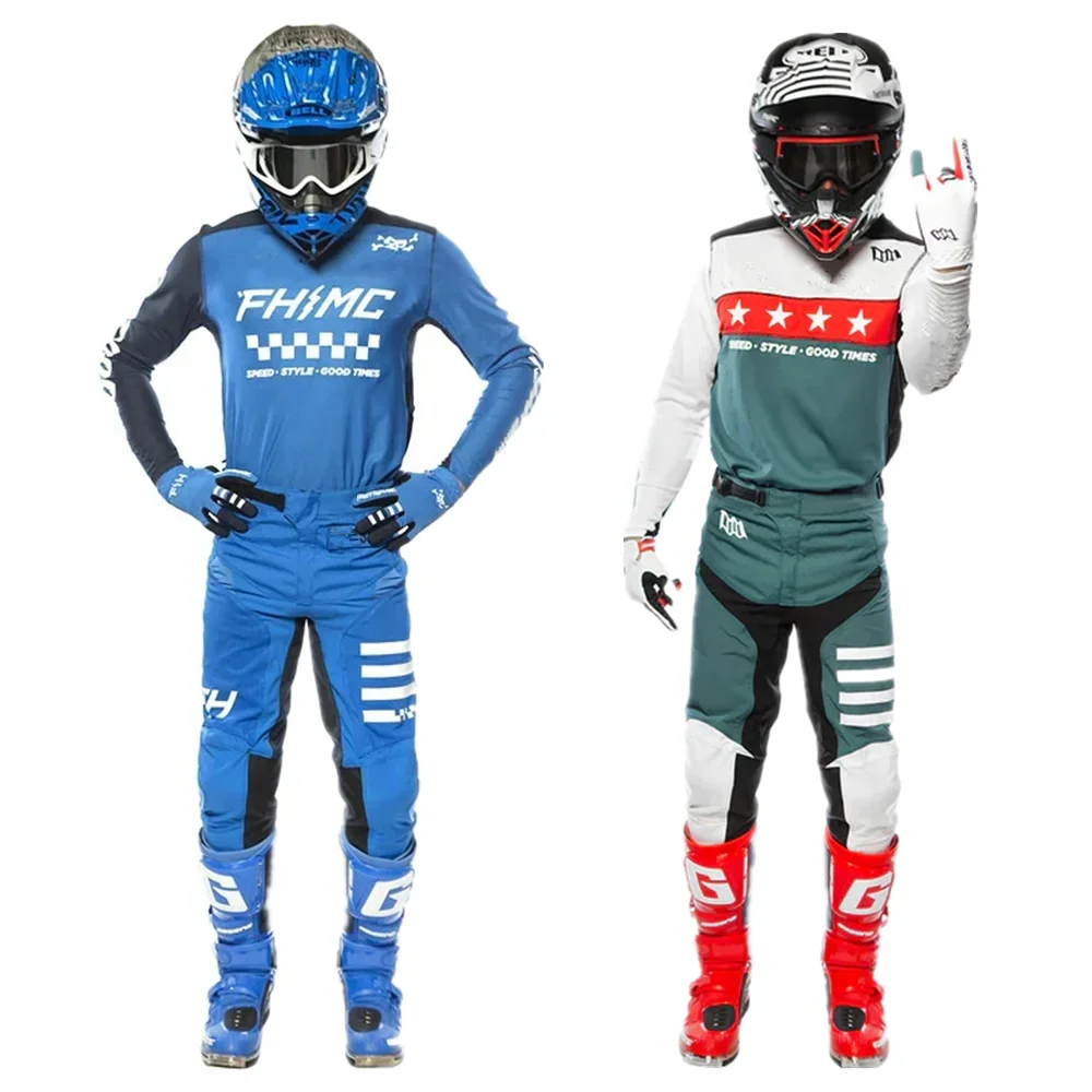 Podio Fxr Mx Jersey Print 2023 Navy Jersey Set Dirt Bike Motocross Gear Set Atv Moto Suit Off Road Jersey E Pant