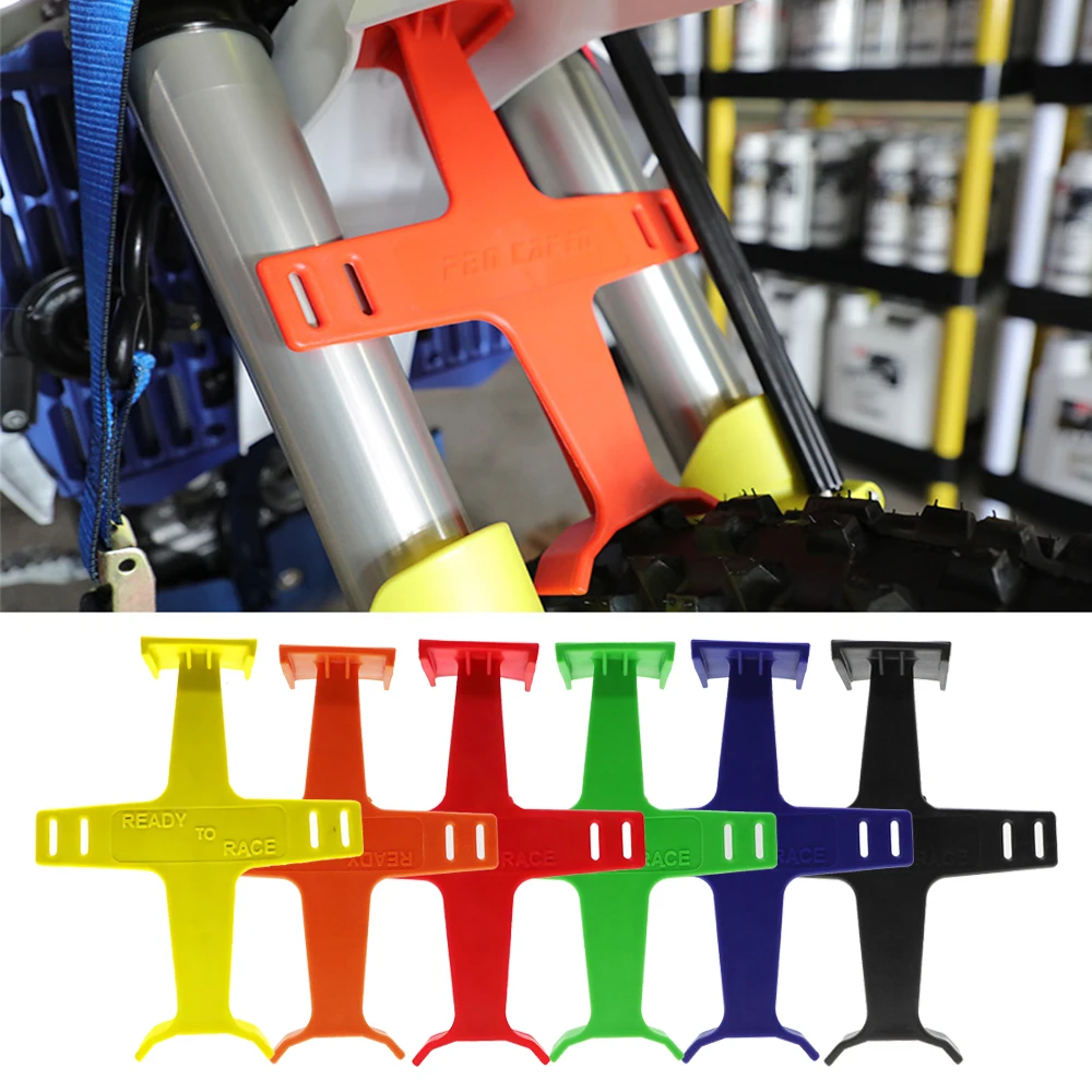 Abs Motocross Finitura Lucida Brace Fork Support Protezione Per Il Trasporto Blocco Moto Enduro Seal Saver Accessaries Guard