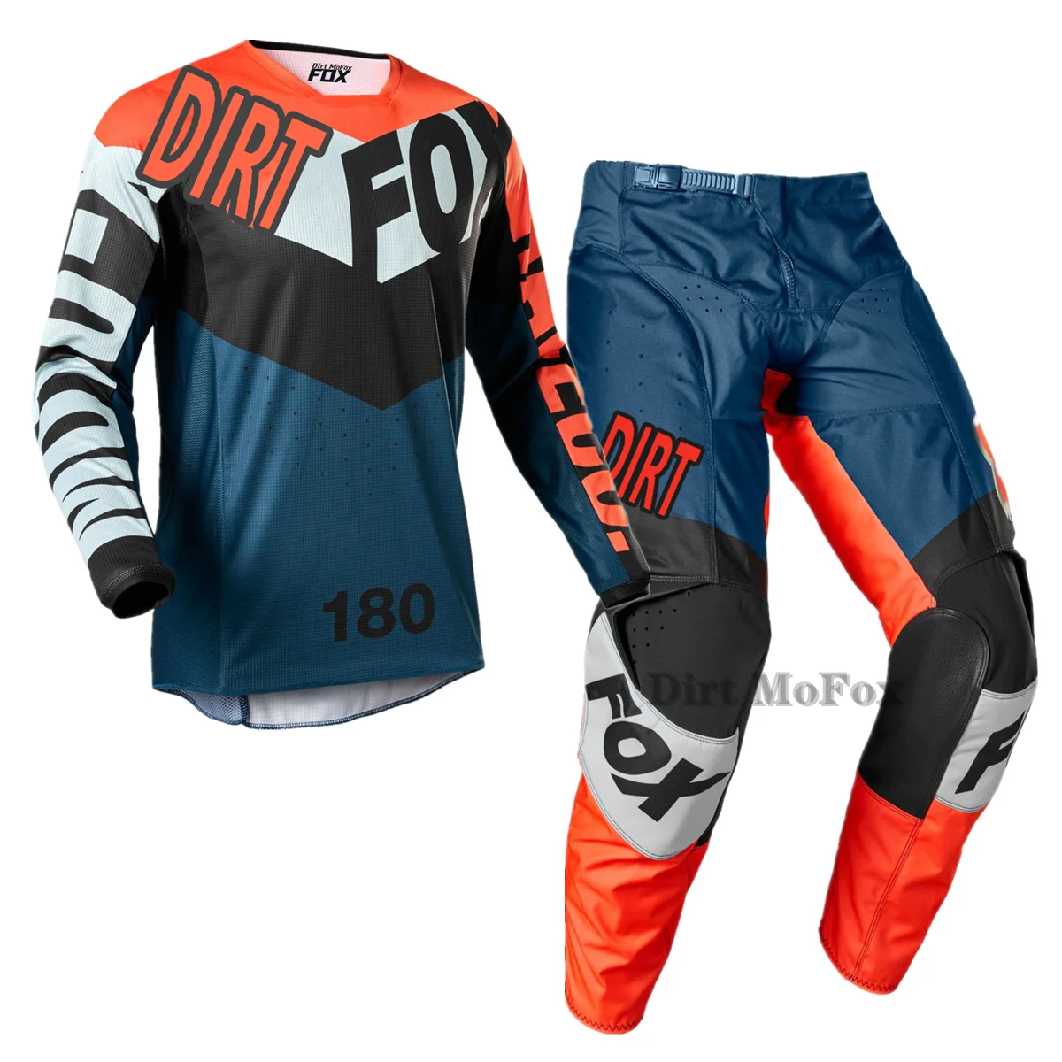 Motocross Racing Gear Set Dirt Mofox Flexair Mach Jersey Pants Mountain Bike Offroad Kit Downhill Bike 4-Way Stretch Suit