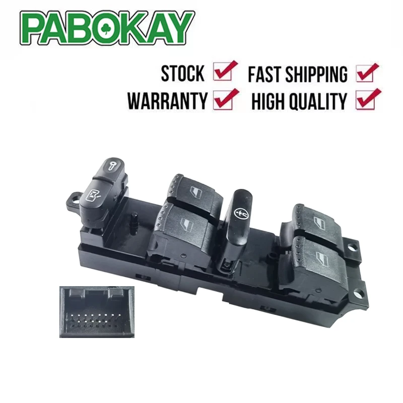 Per Vw Jetta Vw Passat Vw Golf 4 Porte 2000-2005 Interruttore Finestrino Principale Anteriore Sinistro