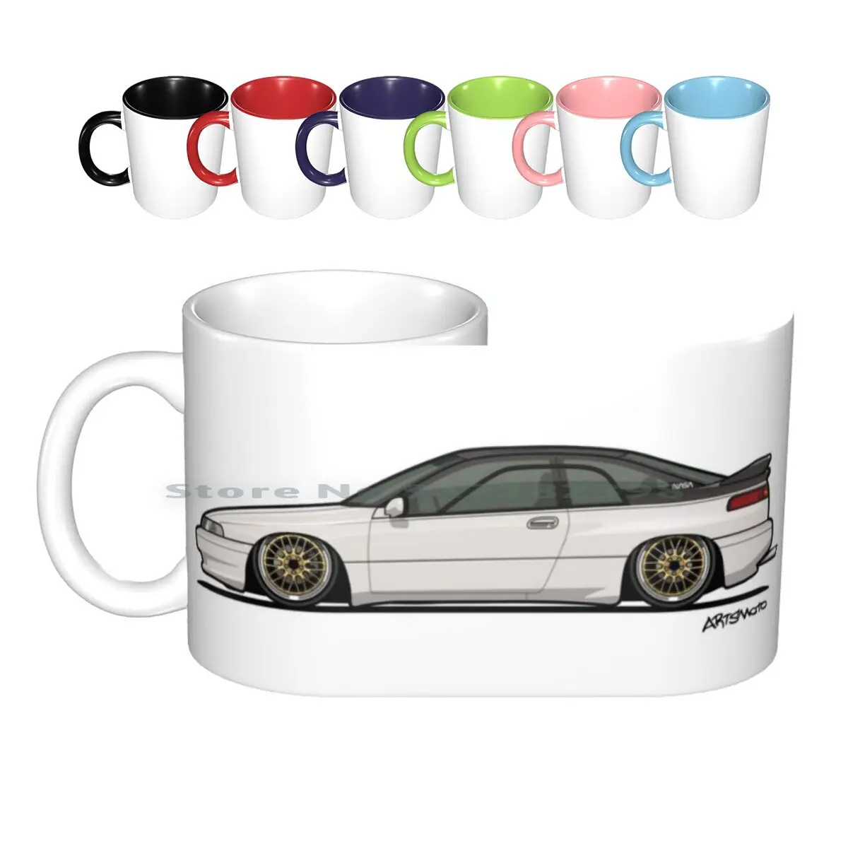 David Insaccato Bianco Perla Svx Tazze In Ceramica Tazze Da Caffè Tazza Da Tè Al Latte Auto Svx Alcyone Svx Alcyone Svx Jdm Auto Giapponese Anni '90