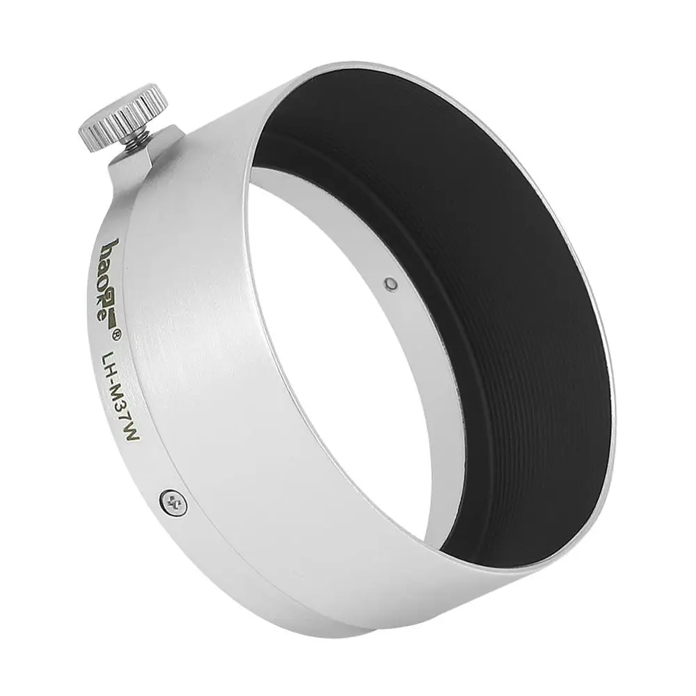 Haoge Hg-Lh-M37W Metallo Lens Hood Per Leica Leitz Elmar 3.5 Centimetri 35 Millimetri F3.5 Sostituire A36 Argento