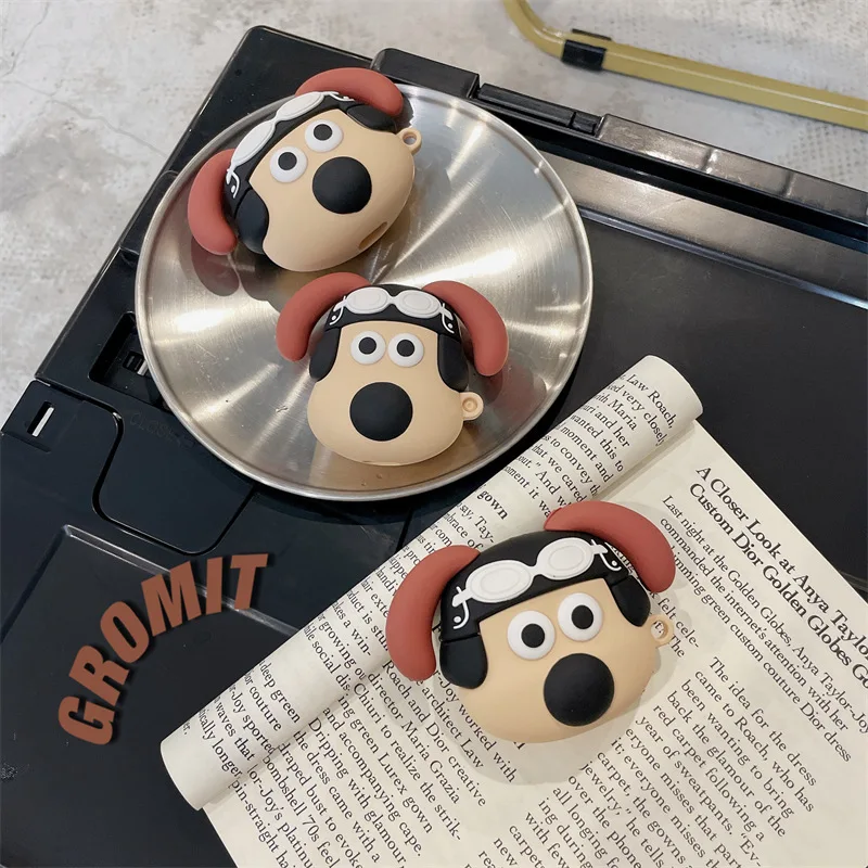 Per Airpods Pro Case,Funny Gromit Dog Case Per Airpods Pro 2 2022 Case, Cover Per Auricolari Antiurto Per Airpods 3 Case Per Bambini