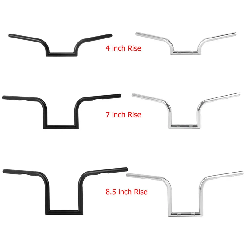 Moto 4 "7" 8.5 "Rise 1" Manubrio Per Harley Sportster Xl883 Forty-Eight 2007-2014