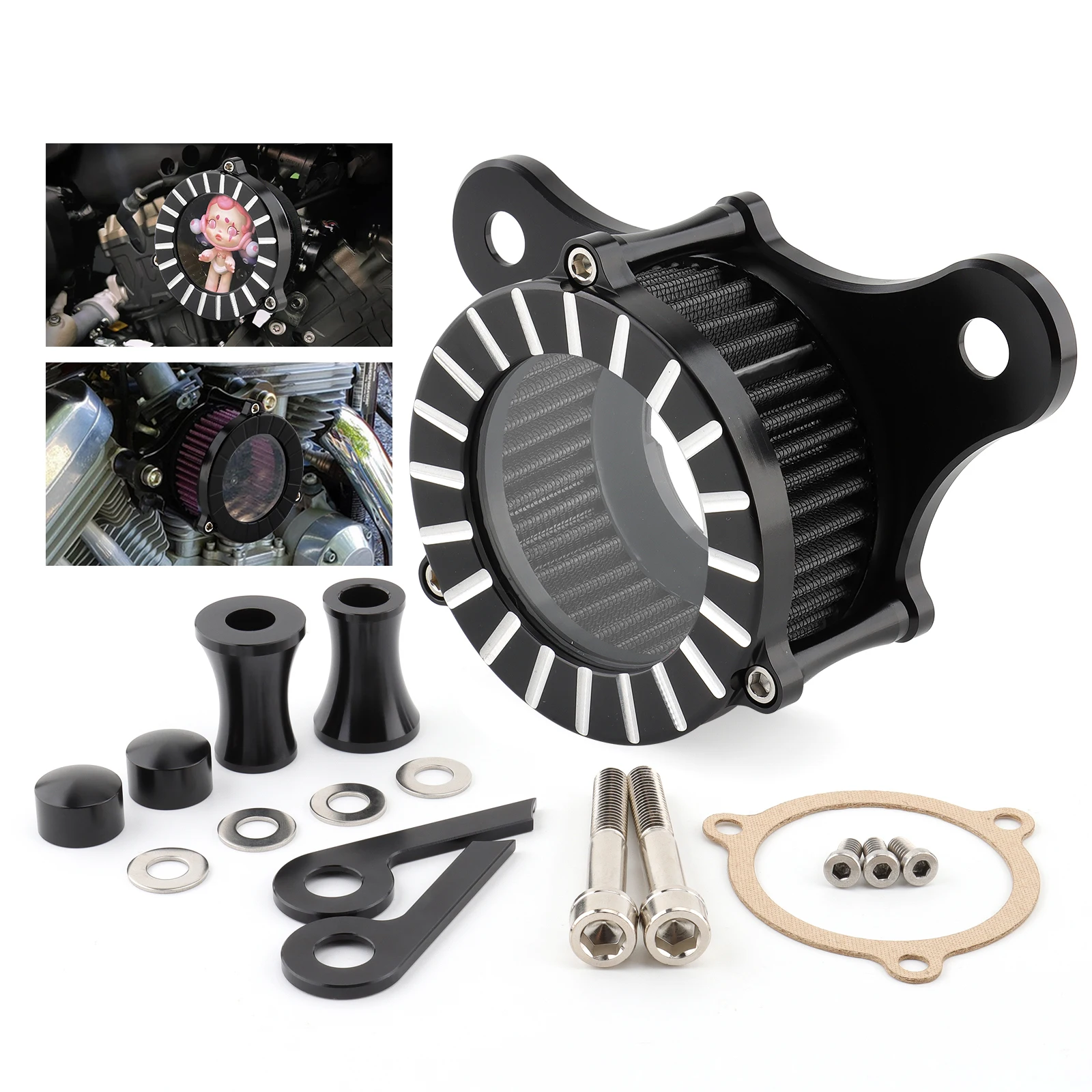 Kit Aspirazione Filtro Aria Moto Filtro Aria Per Harley Sportster Iron 883 Xl883 Xl1200 Forty Eight Forty Eight 48 72 1991-2023