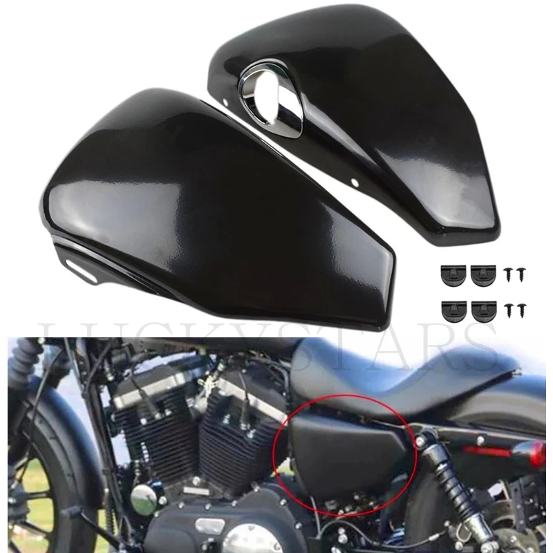 Protezione Della Batteria Con Coperchio Laterale In Plastica Sinistra Destra Per Harley Sportster 48 Forty-Eight 72 72 72 72 72 X48 X72 Custom 2014-20