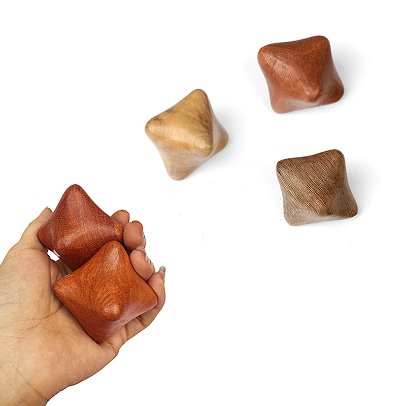 1Pcs Wood Vietnamese Fragrant Hexagonal Acupuncture Ball Hand Massager Tool For Home Shop Work Massageador De Pés