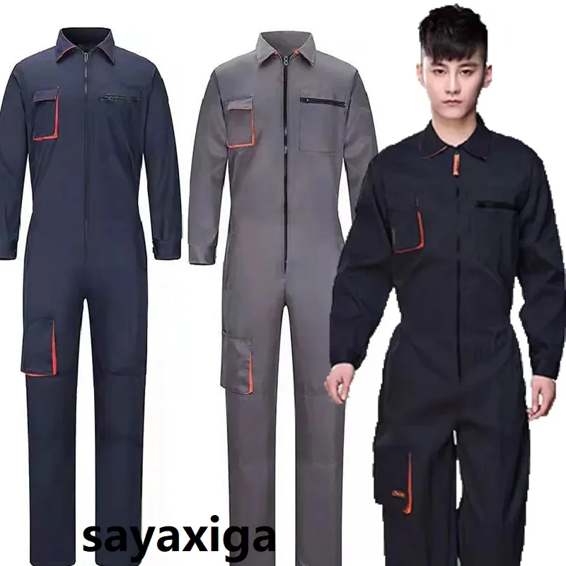 Vintage Harajuka Mens Manica Lunga Cargo Tuta Cerniera Fly Tasca Pagliaccetti Tuta Moda Allentato Tuta Casual Plus Sizes-5Xl