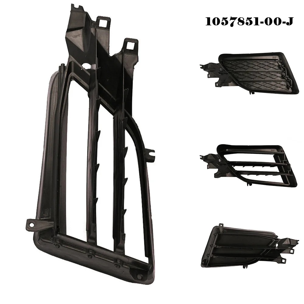 Durevole Air Shutter Grill Fendinebbia Sostituzione Telaio Muslim1 Pz Accessori Nero Per Tesla Model S 16-21