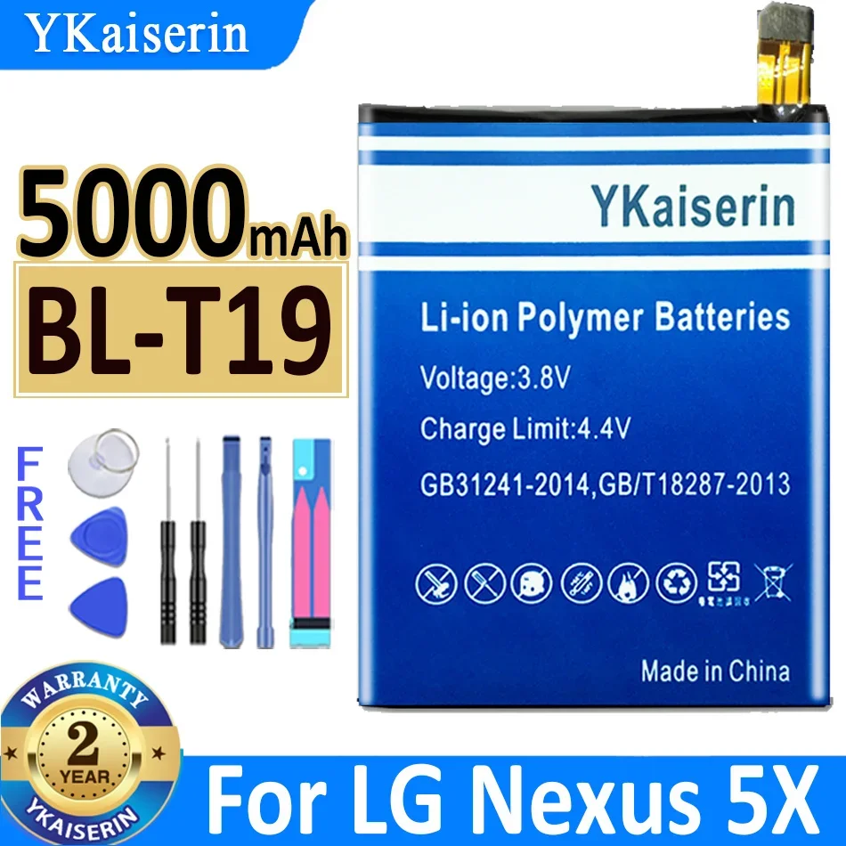 Batteria Ykaiserin 5000Mah Blt19 Per Lg Bl-T19 Per Nexus 5X H790 H791 H798 Bateria