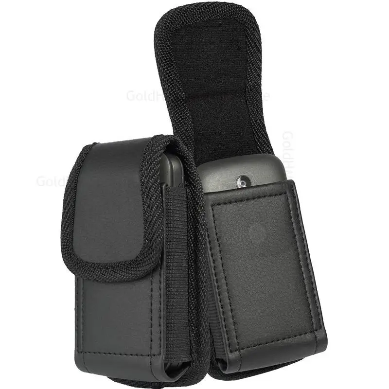Per Nokia 2760 Flip Leather Case Phone Pouch Clip Da Cintura Marsupio
