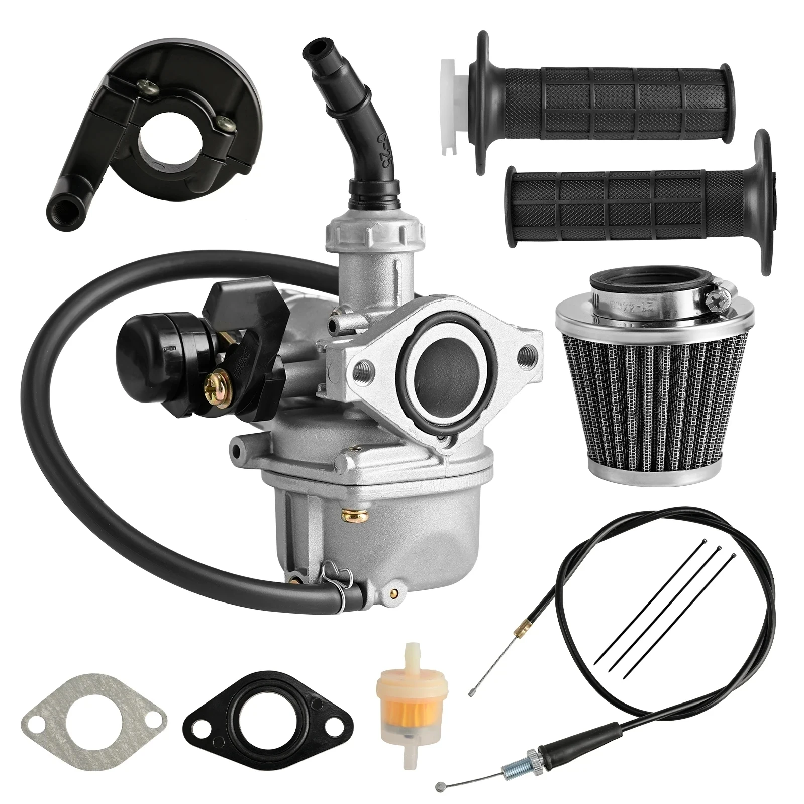 Motorrad Universal Pz19 19Mm Vergaser Vergaser Mit Luftfilter Fur 50 70 90 110 125Ccm Atv Quad 4 Wheeler Dirt Bike Motorrad