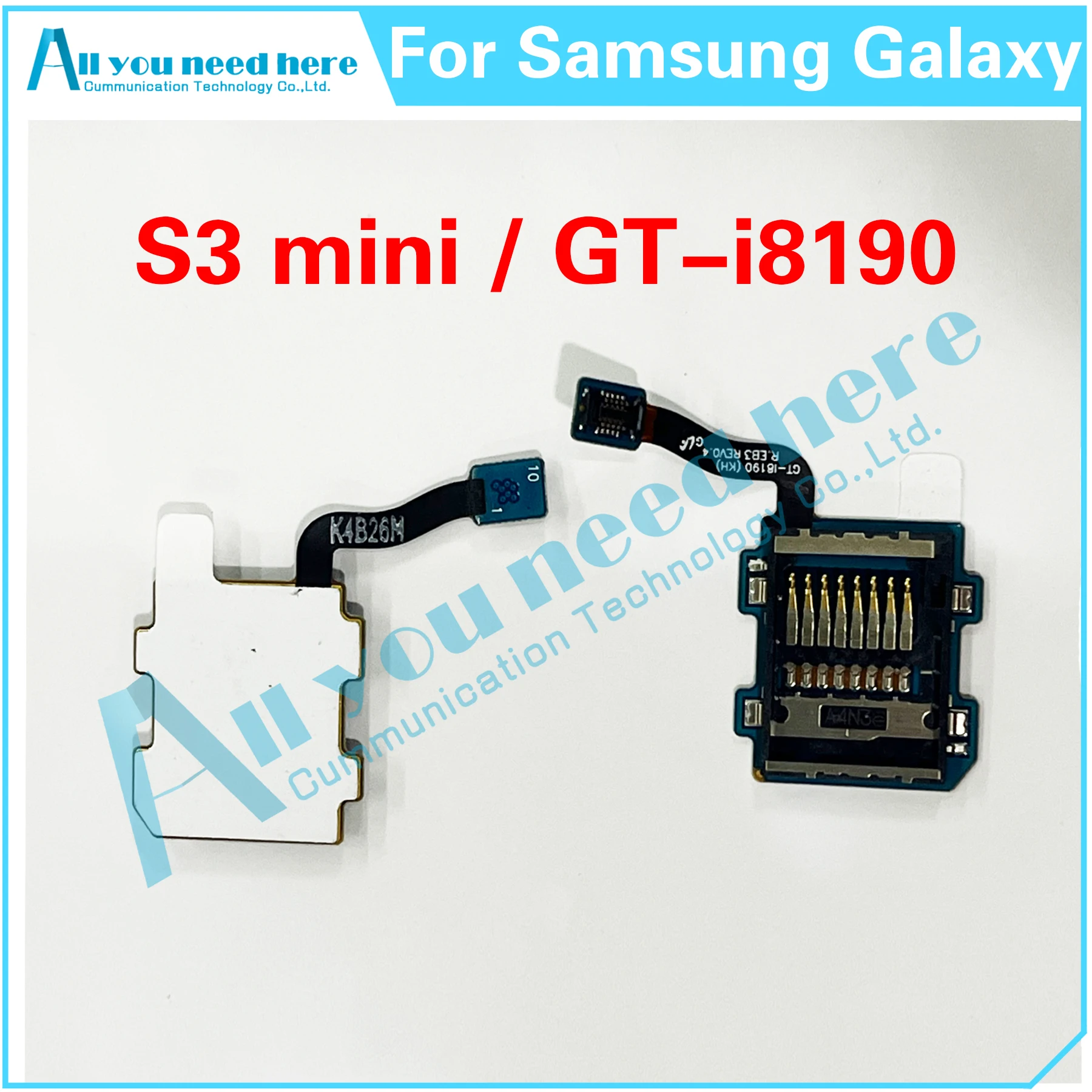 Per Samsung I8190 Galaxy S3 Mini Sim Card Tray Reader Flex Cable Memory Sd Read Card Holder Connector Sostituzione Interna