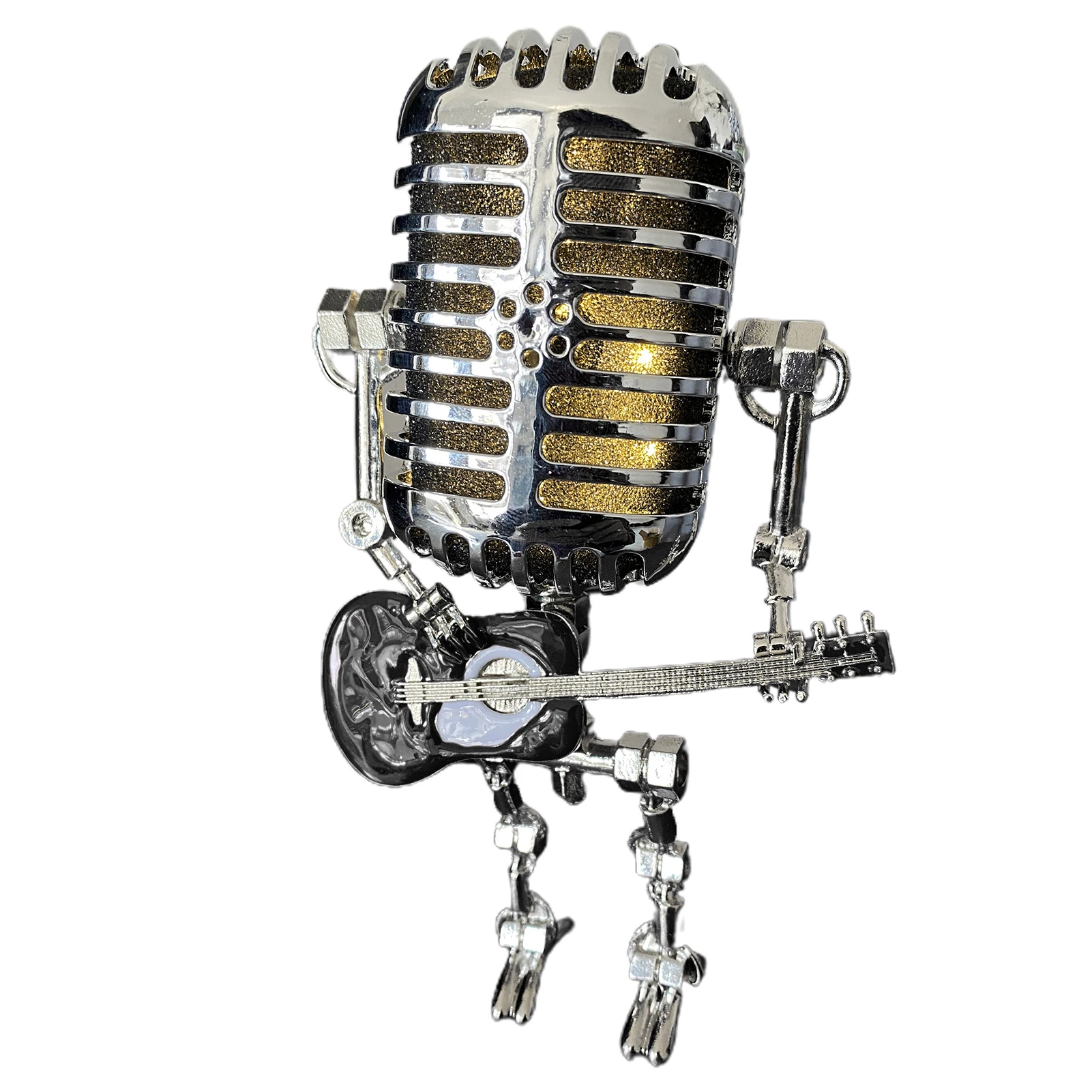 Microfono Robot Lampada Da Tavolo Microfono Lampada Robot Microfono Vintage In Metallo Lampada Robot Da Tavolo Lampada Per Chitarra A Led Lampada Da S