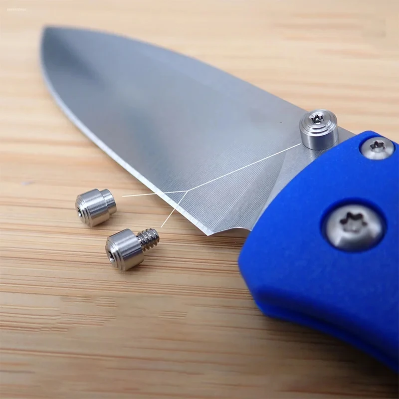 3 Set/Lotto Titanium Knife Thumb Stud Push Screw Rivet Nail Per Piroga Da Banco 535 Coltelli Maniglia Fai Da Te Fai Accessori Parti