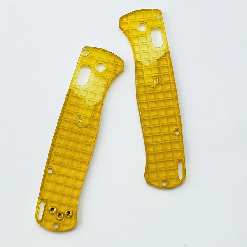 1 Paio Di Toppe Con Manico In Scala Di Coltello Con Motivo A Griglia Ultem Pei Trasparente Per Piroga Da Banco Genuina 535 Coltelli Grip Fai Da Te Fai