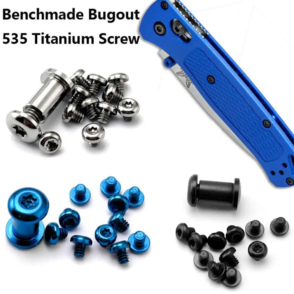 12 Pz/Set In Lega Di Titanio Chiodo Per Coltello A Farfalla 535 Vite Maniglia Vite Edc Per Benchmade Bugout Coltello 535 Viti Accessori