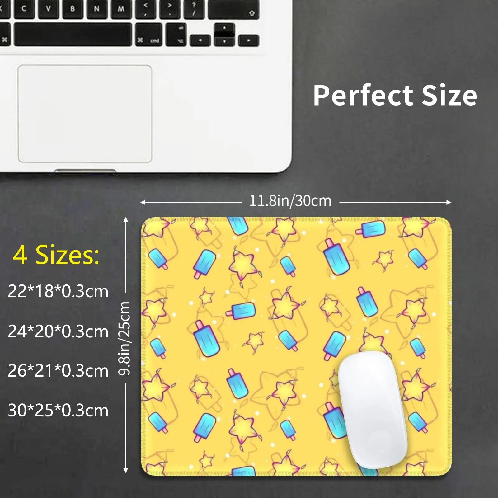 Kingdom Hearts Seasalt E Paopu Pattern Mouse Pad Cuscino Con Stampa Fai Da Te Kingdom Hearts Pattern Kh Sea Salt Ice