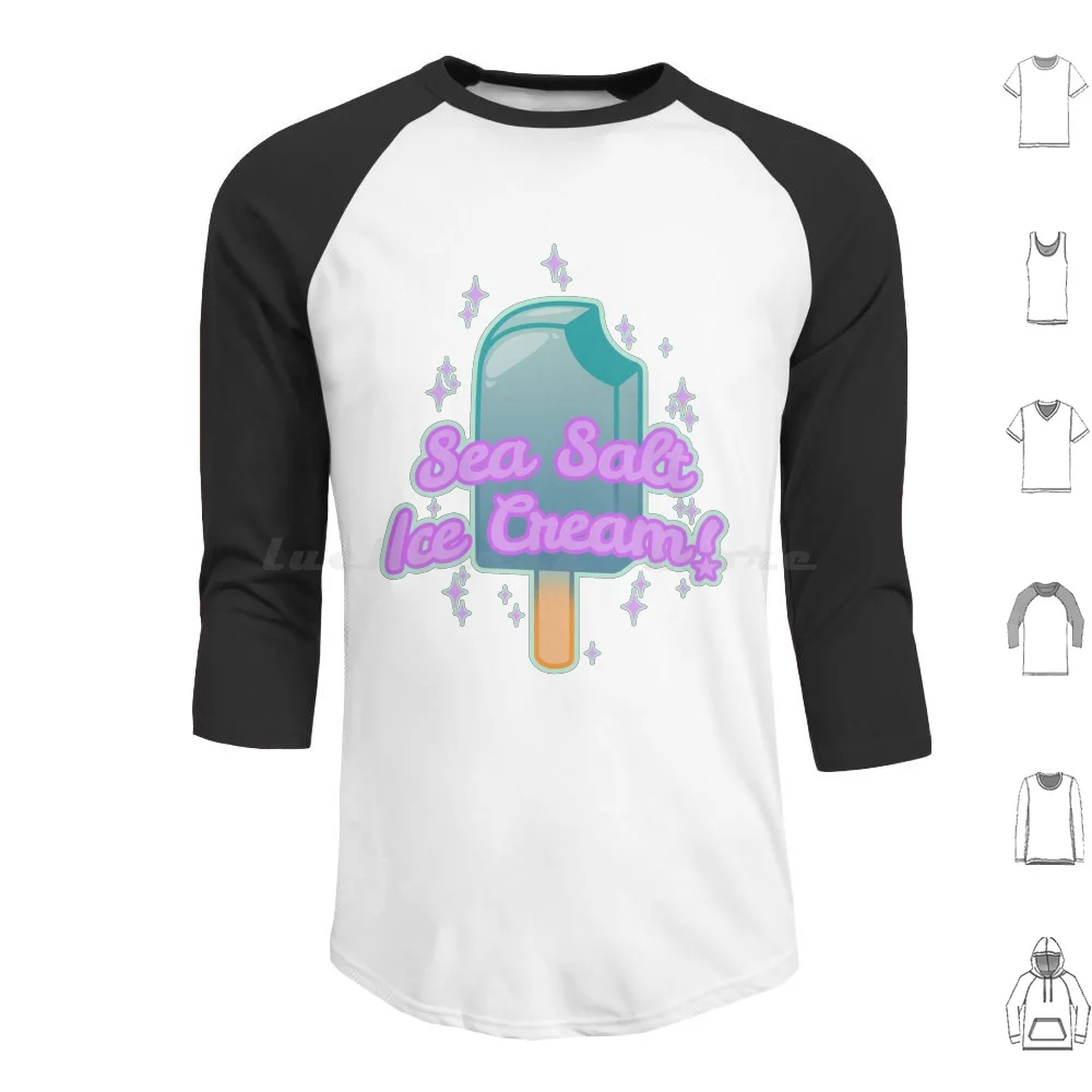 Sea Salt Ice Cream!-Violet Hoodies Long Sleeve Kingdom Hearts Sea Salt Ice Cream Gaming Roxas Games Ice Cream Sparkly
