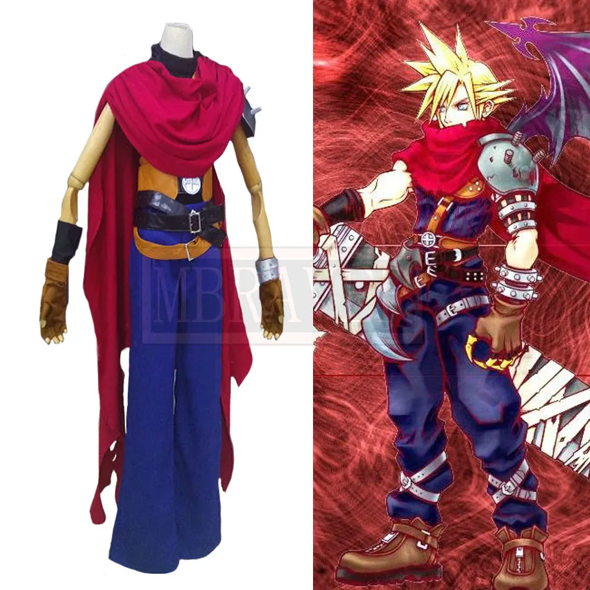 Kingdom Hearts Final Fantasy Vii Cloud Strife Costume Cosplay Uniforme Di Halloween Personalizza Qualsiasi Dimensione