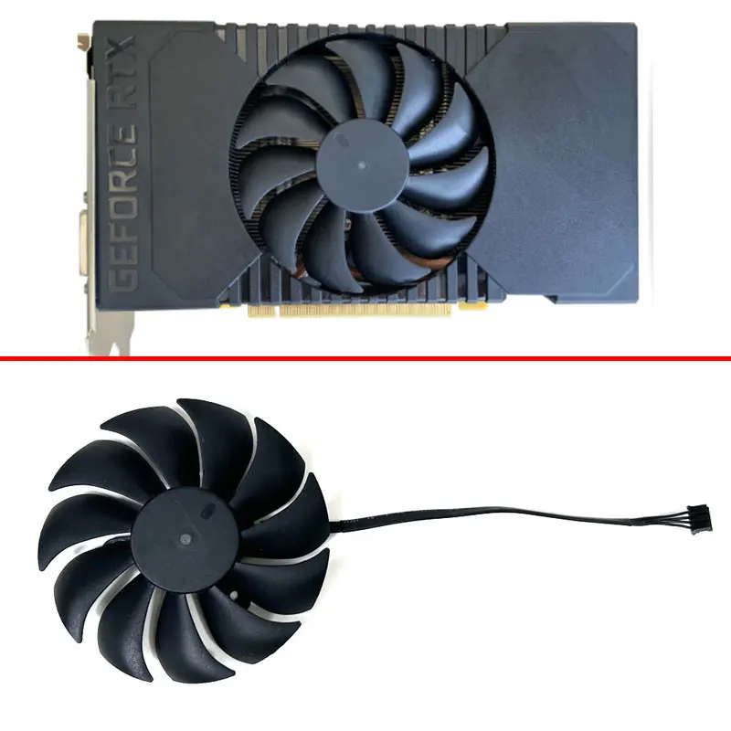 85Mm 4Pin Pva080E12R 0.5A Rtx2060 Ventola Di Raffreddamento Super Ventola Gpu Per Hp Rtx2060S 2060 Super Oem Gtx1650 Ventole Grafiche Shell Fan