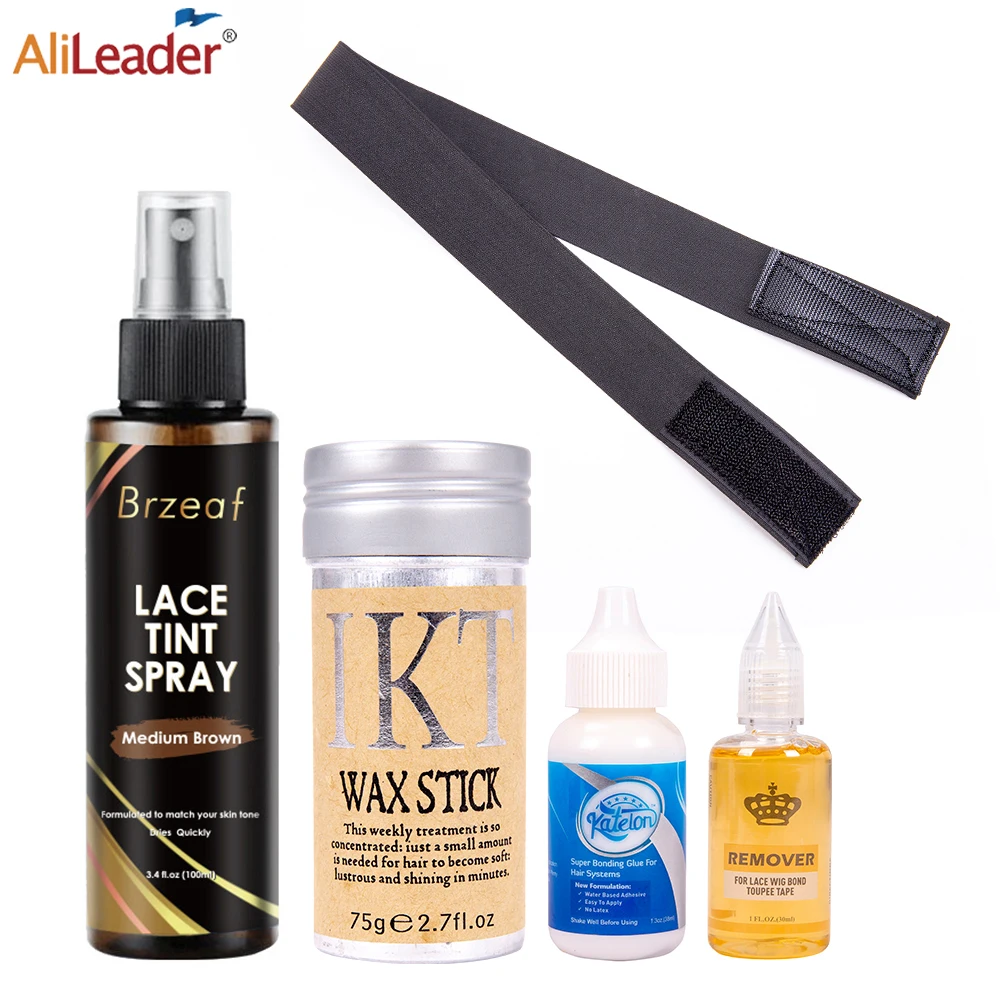 Lace Tint Spray Edge Control Wax Stick Melt Head Band Lace Wig Colla Per Parrucche In Pizzo Parrucca Professionale Che Indossa Strumenti