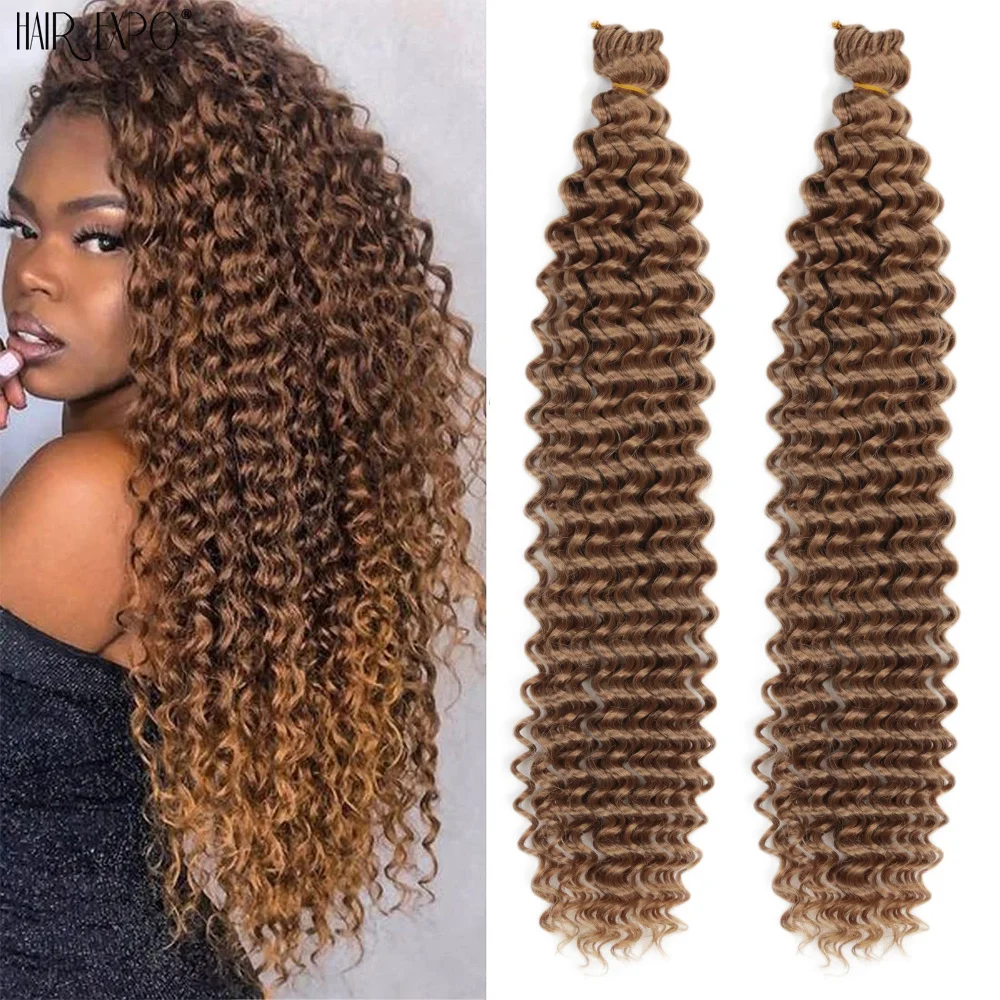 22 "Deep Wave Crochet Hair Sintetico Passion Twist Intrecciare L'Estensione Dei Capelli Afro Curls Water Wave Deep Twist Braid Hair Ocean Wave