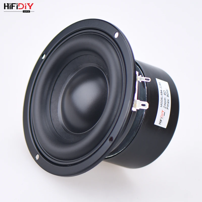 Hifidiy Audio Da 4.5 Pollici 80 W Rotonda Altoparlante Woofer Ad Alta Potenza Dei Bassi Home Theater 2.1 Subwoofer Unità 2 Crossover Louspeakers Sb4-1