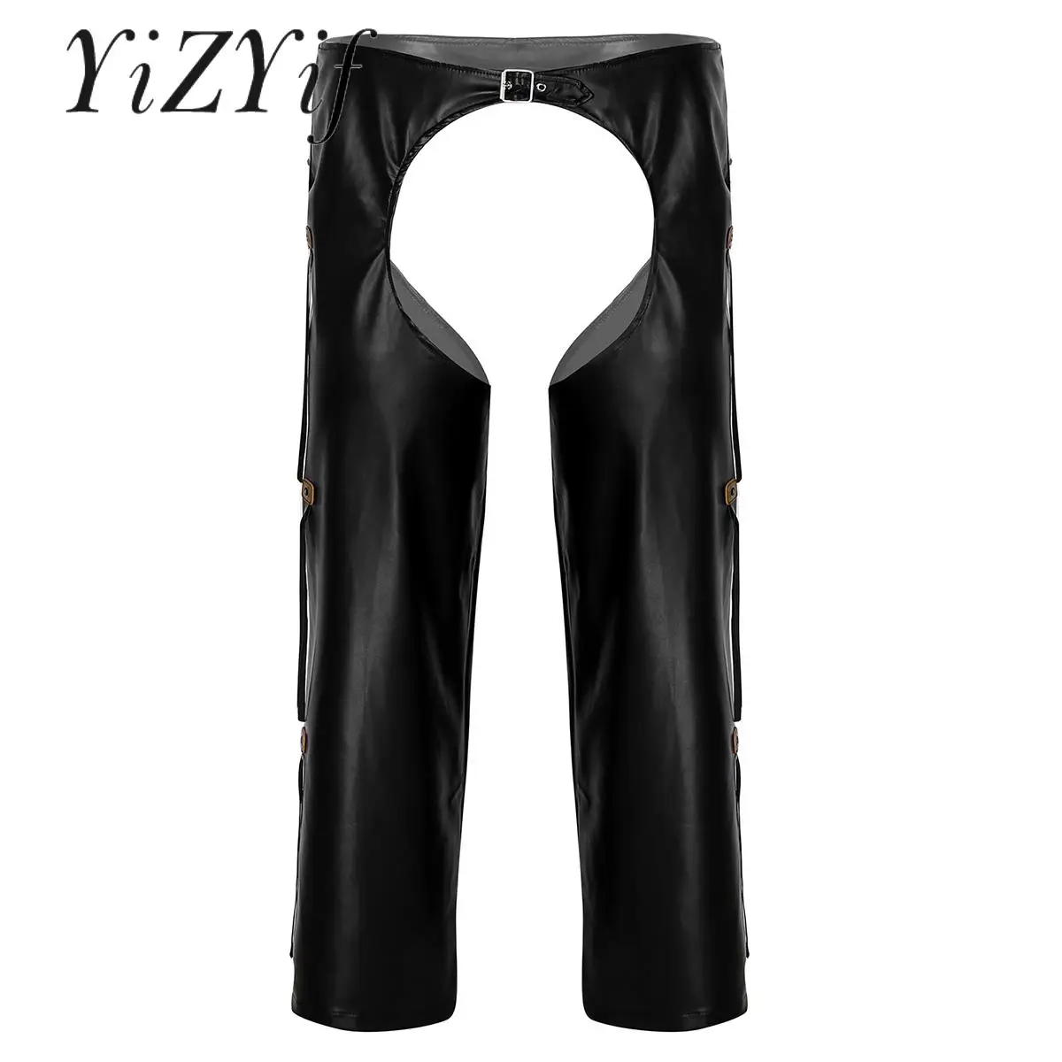 Costume Da Uomo Adulto Selvaggio Western Cowboy Chaps Costume Di Halloween Pantaloni Larghi In Pelle Da Moto Vestito Fantasia Vestito Da Festa