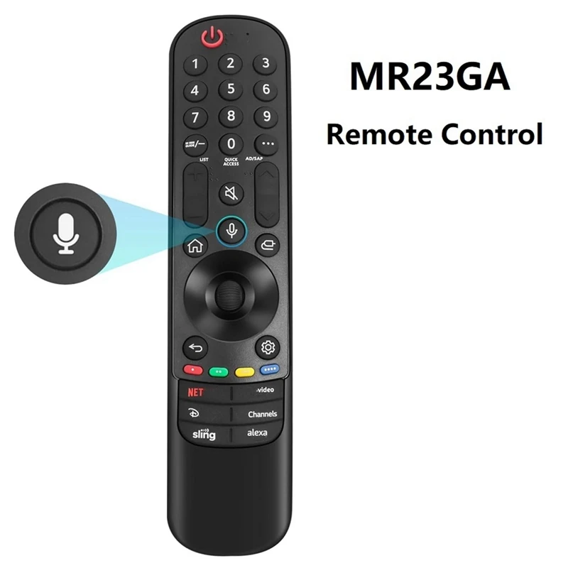 1 Pz Mr23Ga Voice Remote Black Abs Per Lg Magic Remote 2023 Lg Smart Tv Remote Control An-Mr19Ba An-Mr600G An-Mr650