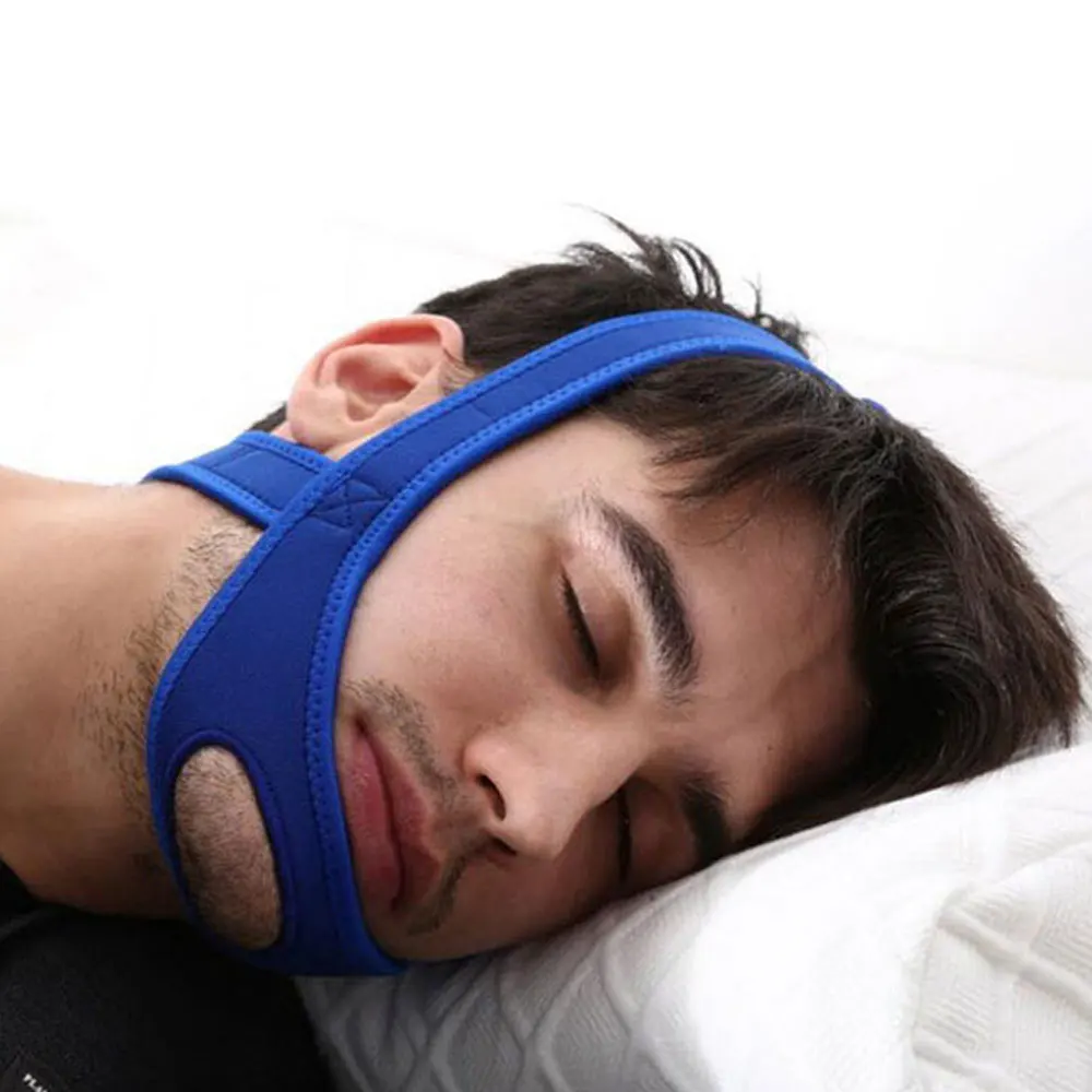 Nuovo Neoprene Anti Russare Smettere Di Russare Sottogola Cintura Anti Apnea Soluzione Mascella Supporto Per Il Sonno Cintura Apnea Regolabile