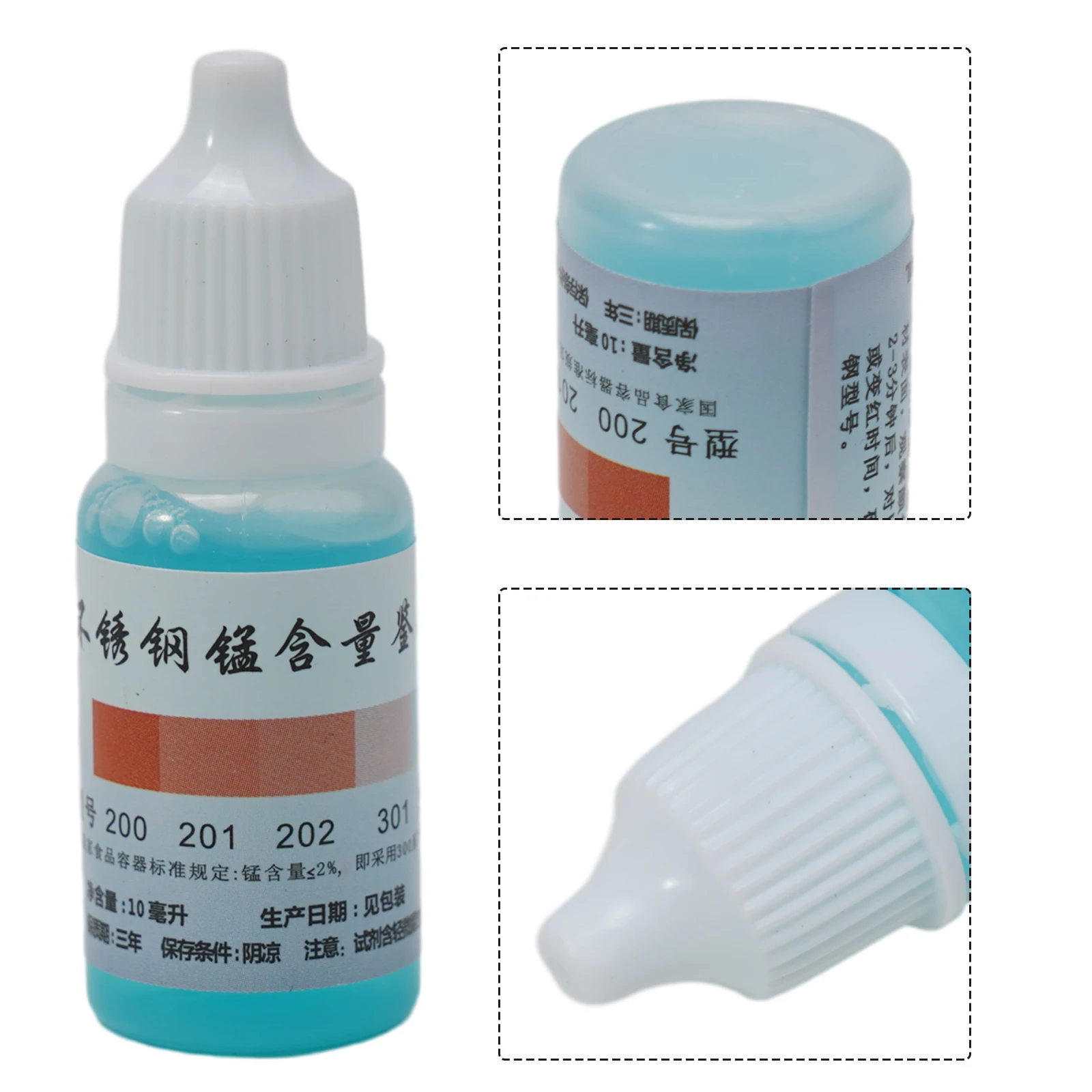 12Ml 304 Rilevamento In Acciaio Inossidabile Identificazione Del Liquido Contenuto Rapido Test Analitico Farmaci Reagente Rapido Parte Dei Farmaci Ana