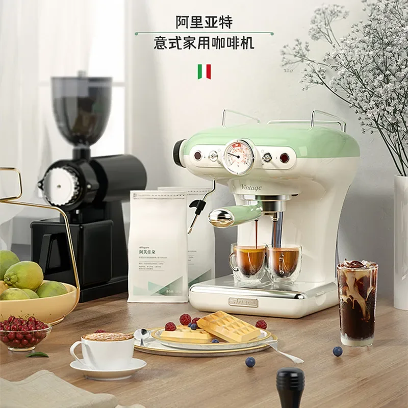 Ariete Home Macchina Da Caffè Retrò Semiautomatica Italiana Piccola Macchina Da Caffè Professionale A Vapore Concentrato Con Una Schiuma Di Latte